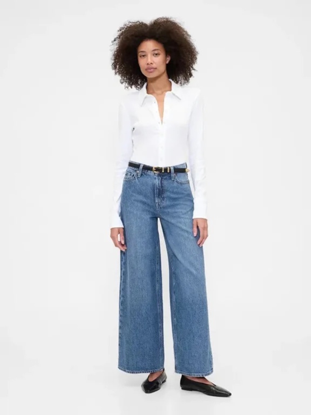 GAP Women's Mid Rise Baggy Relaxed No Stretch Wide Leg Jeans | Size: 28 / 6R